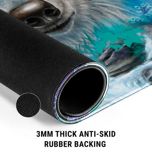 Night Wolf by Sheena Pike Gaming Mouse Pad